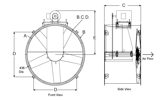Dimensional Drawing for the TDB Model