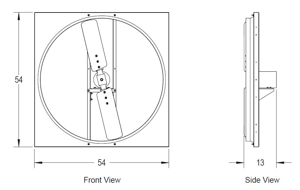 Dimensional Drawing for the ACF Model